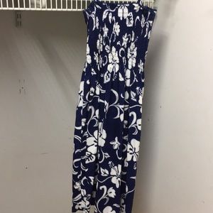 Blue Aloha Print Dress